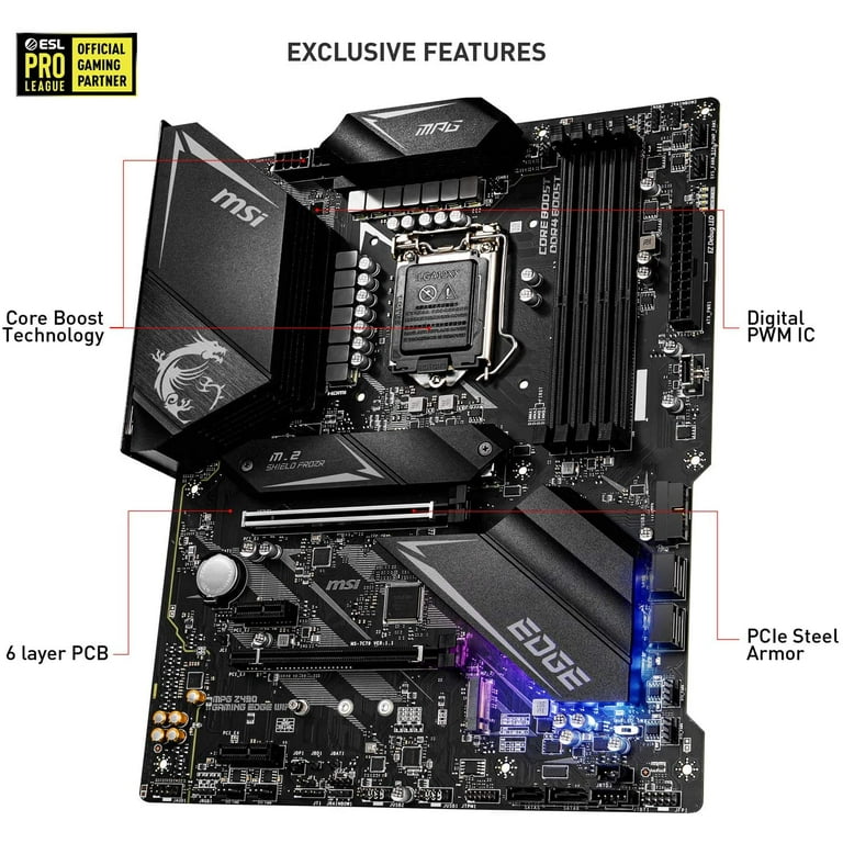 MSI MPG Z490 GAMING PLUSマザーボード&i5 10400F MSI MPG Z490 GAMING PLUS ATX Gaming Motherboard (10th Gen