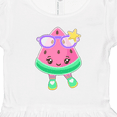 thumbnail image 4 of Inktastic Cute Watermelon with Sunglasses Girls Toddler Dress, 4 of 5