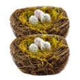 thumbnail image 1 of 2 Sets Simulated Bird Nest Decoration With Fake Eggs Easter Party Faux Bird Nest Decor Photo Prop, 1 of 9