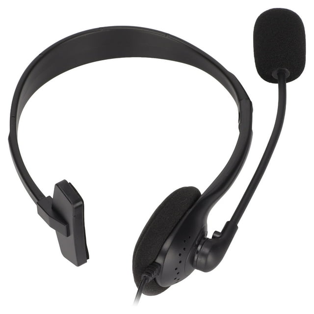 Headset With Microphone, 3.5mm Plug Noise Reduction Adjustable Noise Reduction Single Ear Customer Service Headset, PC Headphones Line Control Landline VOIP Handset