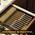 thumbnail image 4 of SpaceAid Bamboo Knife Drawer Organizer, 15"L x 12"W x 2.5"H, Black, 4 of 7
