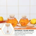 thumbnail image 3 of 1Pack Glass Honey Pot With Sealed Lid For Home Kitchen Use Hexagonal Shape Clear Color, 3 of 8