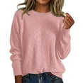 thumbnail image 2 of YMNXA Womens Sweaters Long Sleeve Round Neck Solid Color Sequins Knit Loose Fit Top For Casual Daily Wear Rd2 Xl, 2 of 4