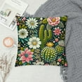 thumbnail image 2 of JRXY  Watercolor Cactus Throw Pillow Cover Green Plants Succulent on Desert Exotic Blossom Cozy Square Cushion Case for Men Women Boys Girls Room Home Decor White, 2 of 5