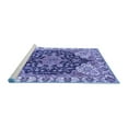 thumbnail image 2 of Ahgly Company Machine Washable Indoor Square Geometric Blue Traditional Area Rugs, 6' Square, 2 of 4