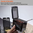 thumbnail image 3 of Juego de 4 cajas para condimentos, frascos para sal y especias, tarros para especias, recipientes para condimentos de cocina, tarros de almacenamiento con 4 cucharas., 3 of 4