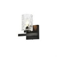thumbnail image 3 of Cassie 1 light bath sconce in black with clear shade, 3 of 3