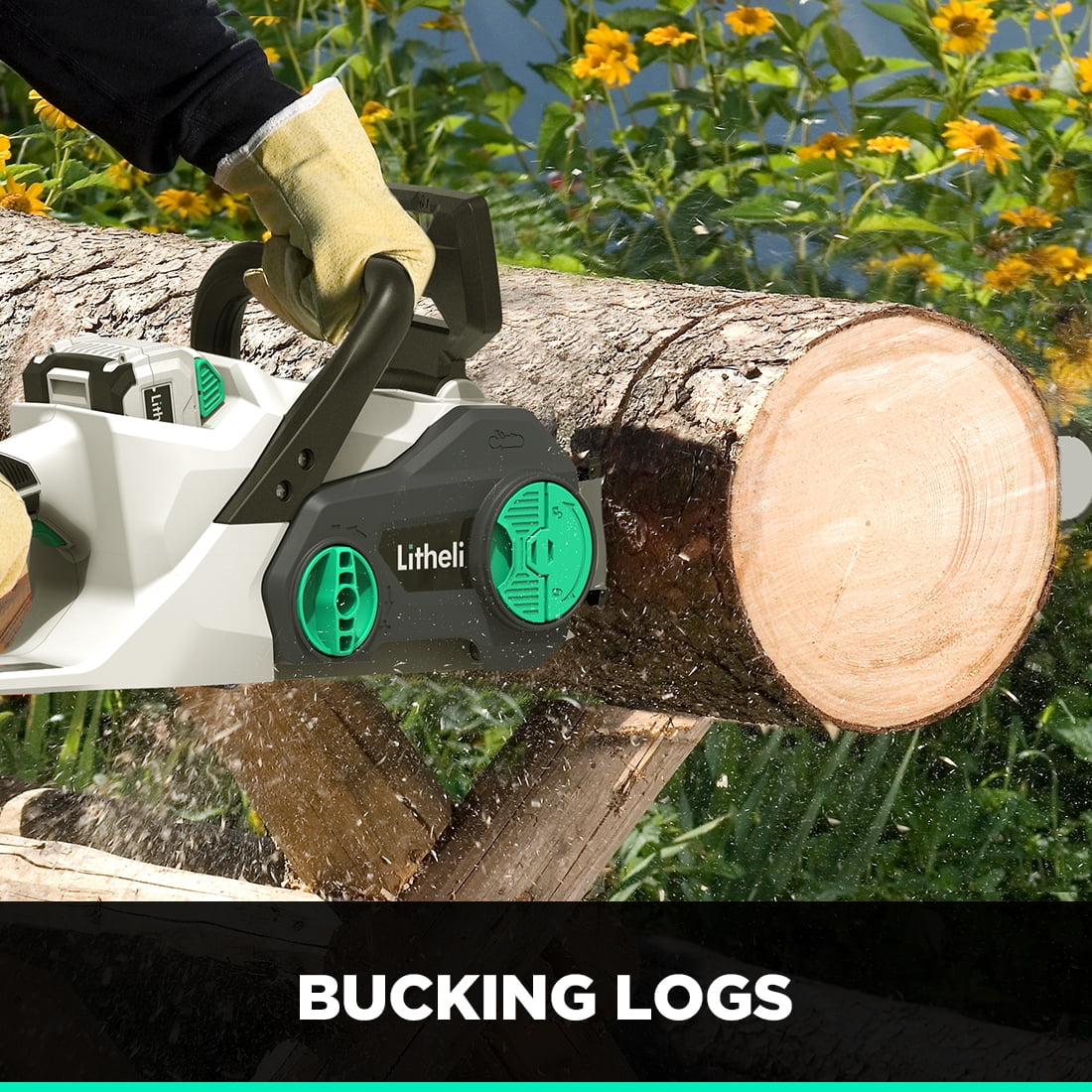Buy Litheli 40V 12 Cordless Chainsaw, Battery Chainsaw with 2.0Ah
