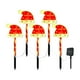 thumbnail image 2 of Luces solares LED navideñas con forma de gorro navideño, luz solar cálida para jardín o patio. Decoración navideña para exteriores. Incluye cinco luces solares navideñas de plástico., 2 of 8