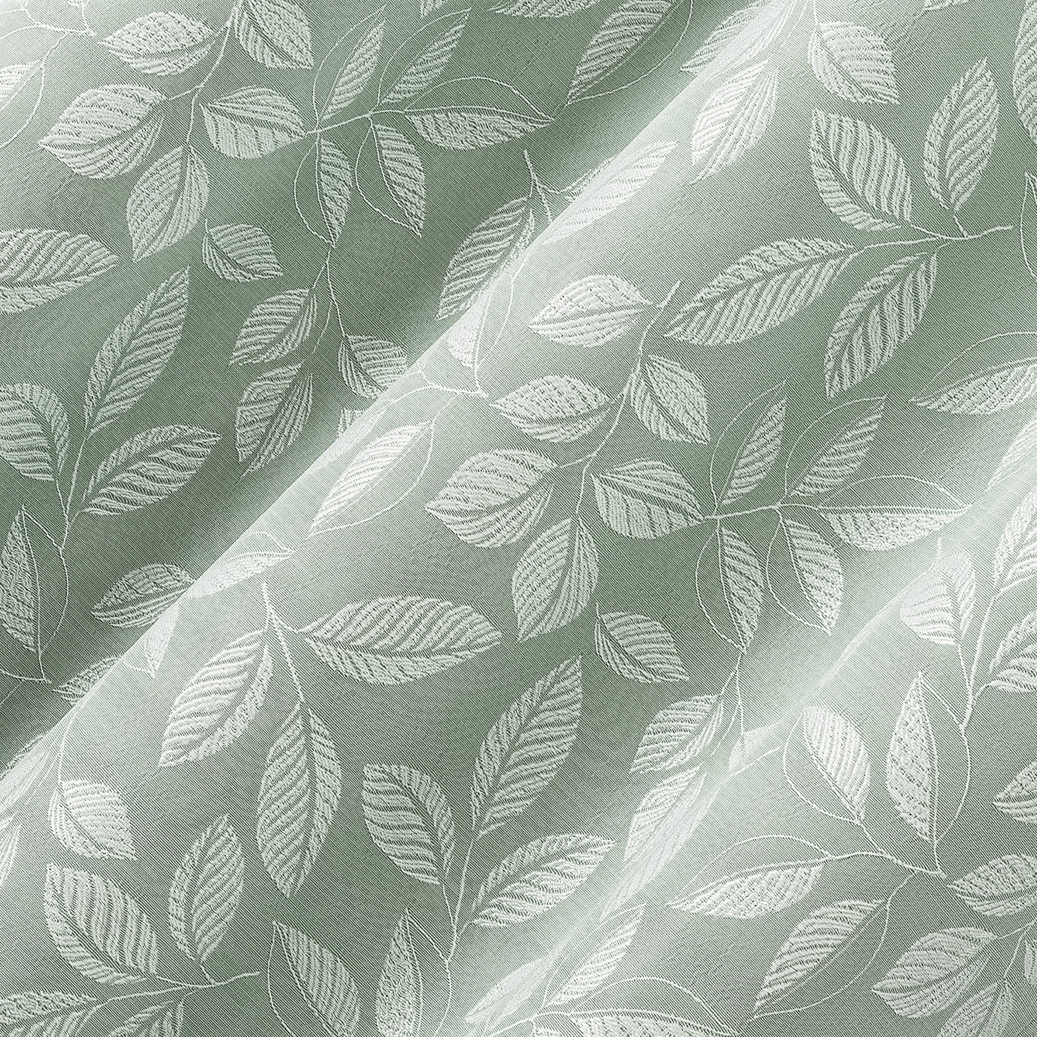 Sun Zero Satti Embroidered Leaf 100% Blackout Grommet Curtain Panel, 40"X84", Sage Green