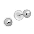 thumbnail image 3 of Jewelstop 14K Real White Gold Stud Ball Earrings, Silicone Pushbacks - 7 mm, 3 of 5
