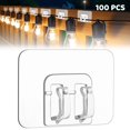 thumbnail image 1 of 100 ganchos de cadena de luces para exteriores, ganchos de cadena de luces con diseño adhesivo, fácil instalación sin taladro, perfecto para Navidad y decoración de patio, 1 of 7