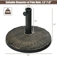thumbnail image 2 of Gymax 22 lbs Round Resin Patio Umbrella Base Stand Holder w/ Adjustable Knob, 2 of 10