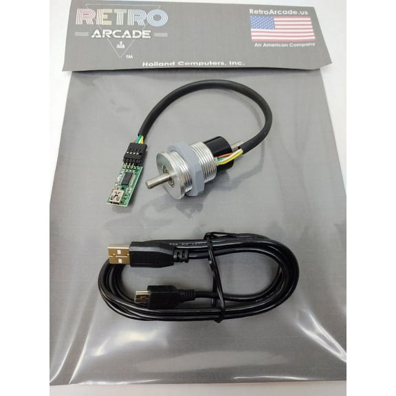 SpinTrack Arcade USB spinner by RetroArcade.us, perfect for MAME and Jamma systems