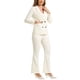 thumbnail image 4 of INSPIRAR CHIC Conjunto de Trabajo de 2 Piezas para Mujeres, Blazer Doble Botonadura y Pantalones Formales XL Beige, 4 of 6