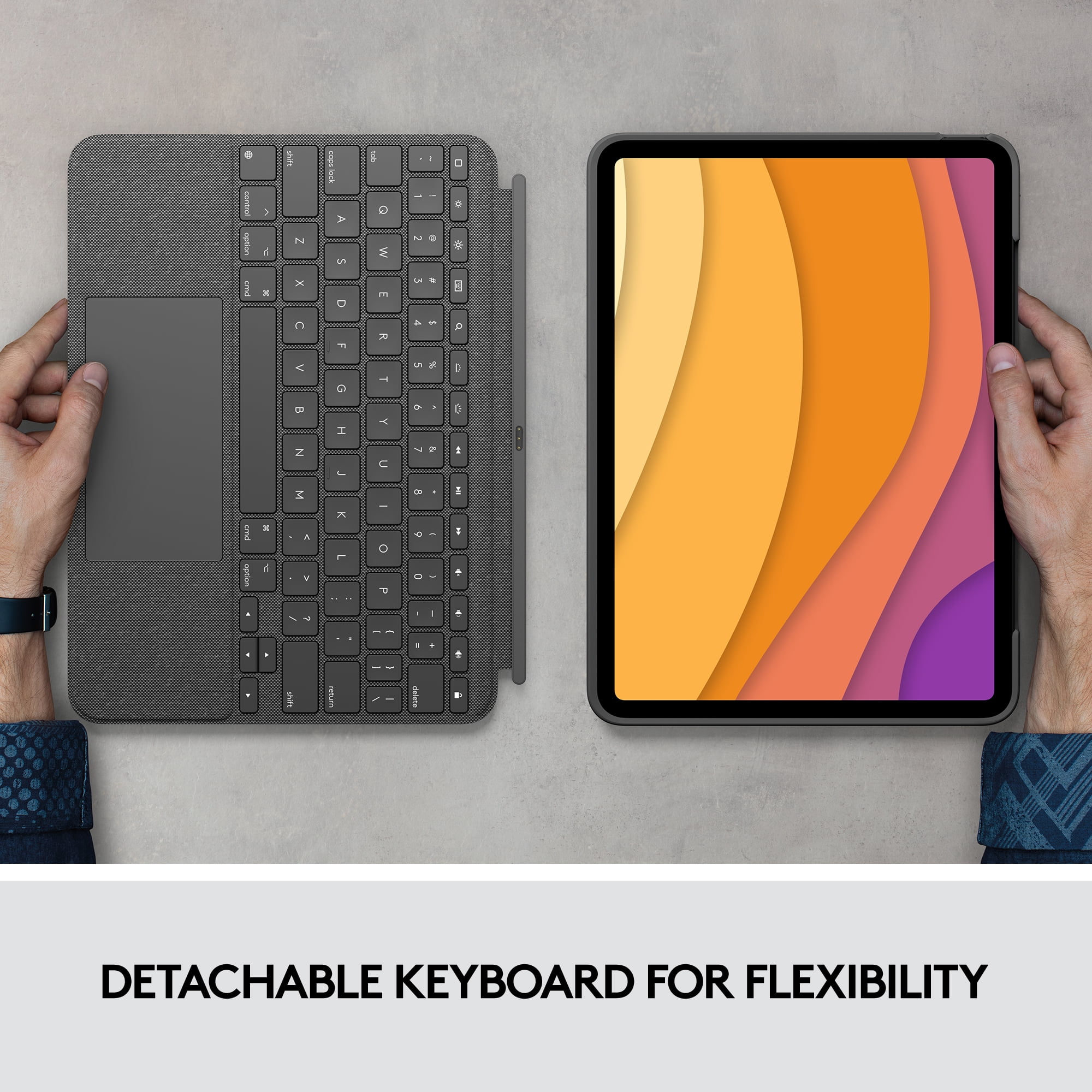 Étui-clavier avec pavé Combo Touch de Logitech pour iPad Air (5ᵉ