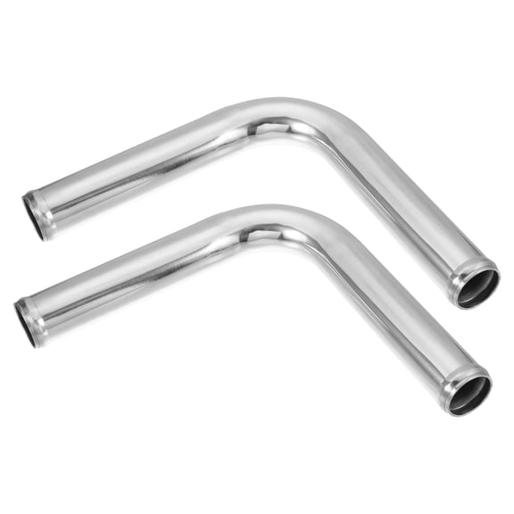 2 Pcs OD 1.35" Leg Length 6" Car Aluminum Alloy Tube Intercooler Pipe 90 Degree Bend Elbow Air Intake Tube