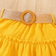 thumbnail image 6 of CAUYDY Toddler Girl Clothes Baby Summer Outfits Sleeveless Halter Top Ruffle Short Set Cute Kids Clothes Girls Spring Summer Clothes Set (Sizes 2-3 Years,H03-Yellow), 6 of 9
