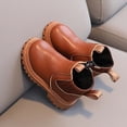 thumbnail image 4 of Eltusu Girls Booties, No Slip Windproof Casual Spring Winter Ankle Boots Brown Size 11.5 Little Kids, 4 of 6