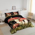 thumbnail image 3 of Erosebridal Red Mushroom Bedding Twin Comforter Set, Botanical Leaves Down Comforter, Reversible 2pcs, 3 of 7