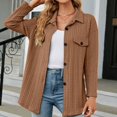 thumbnail image 2 of AherBiu Chemises pour Femmes Automne Tendance Chemise Boutonnée Manches Longues Ample Décontractée Col Rabattu, 2 of 6