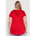 thumbnail image 5 of Womens Plus Size Kangaroo Pocket Tunic Hooded Top, 5 of 5