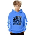 thumbnail image 2 of WERYOUNG Kids Graphic Hoodie Youth Football Print Hooded Sweatshirt Athletic Pullover For Boys And Girls Hoodies Sweatshirts Casual Tops 5-6 Years, 2 of 4