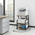 thumbnail image 6 of Natwind Large 3 Tier Printer Stand with Adjustable Storage Shelf for Home Office Organization(Retro), 6 of 8
