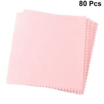 SEWCHICS 80Pcs Pink Cleaning Cloth for Eyeglasses Lenses and Screen with Scratch Free Material