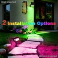thumbnail image 5 of INDMIRD 4 Pack RGB LED Solar Garden Spotlights with Ground Spike, 5 Modes Color Changing, Twilight Sensor, IP65 Waterproof Solar Lamps Outdoor for Patio,Walkway,Landscape Lighting, 5 of 6