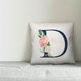 thumbnail image 3 of Creative Products Floral Monogram - D 18x18 Indoor / Outdoor Pillow, 3 of 3