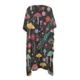 thumbnail image 3 of SCRAWLGOD Mushroom Floral Print Women's Swimsuit Coverup Loose Open Front Swimsuit Cover Up Soft Breathable Bathing Suit Cover Up for Summer Beach, 3 of 6