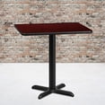 thumbnail image 2 of Bowery Hill 24" x 30" Restarant Dining Table in Black and Mahogany, 2 of 4