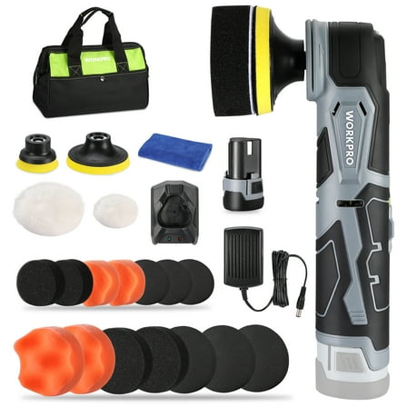 Cordless 12V Mini Buffer Polisher 5 Variable Speed Up to 3000RPM Battery Powered