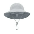 thumbnail image 3 of WOYY Baby UPF 50+ Sun Hat Wide Brim Cotton Breathable Bucket Hats Adjustable Fisherman Hat, 3 of 4