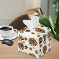 thumbnail image 2 of ZUXONGSY Highland Cow Square Tissue Box Cover Sunflower 2 Pieces PU Leather Tissue Box Decorative Square Tissue Box Cover Cube Reusable Tissue Box Holder for Car Home Bathroom, 2 of 7