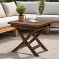 thumbnail image 6 of Teak Wood Folding Square Coffee Table, 20" | Outdoor, Camping & Patio Use, 6 of 9