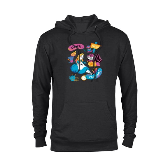 Disney Alice in Wonderland Oh My Tea Time - Pullover Hoodie for Adults - Customized-Black