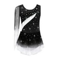 thumbnail image 4 of TTAO Girls Rhythmic Figure Skating Dress Ballet Dance Skirted Leotards Rhythmic Gymnastics Dancewear Black 10, 4 of 5