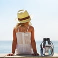 thumbnail image 5 of FastXmas Clear Backpack, PVC Waterproof Transparent Backpack With Reinforced Straps Mesh Pockets Through Security Backpack, Stadium Approved Clear Purse for Commuting, Work, Travel, 5 of 8