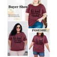 thumbnail image 2 of XCHQRTI Be Kind Womens Shirt Plus Size Graphic Tees Short Sleeve O Neck Summer Casual T Shirt, 2 of 7