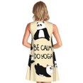 thumbnail image 2 of Bixox Panda Doing Yoga Print Women's Sleeveless A-Line Dress with Pockets, Casual Knee-Length Tank Dress for Summer-XX-Large, 2 of 7