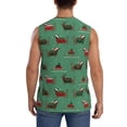 thumbnail image 4 of Balery Christmas Dachshund Camisetas sin mangas para hombre, absorbe la humedad y protege contra el mal olor.-3X-Large, 4 of 7
