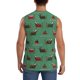 thumbnail image 4 of Fotbe Christmas Dachshund Men's Camiseta sin Mangas Estampada para Hombres, Playera Casual para Gimnasio, Entrenamiento, Playa-3X-Large, 4 of 7