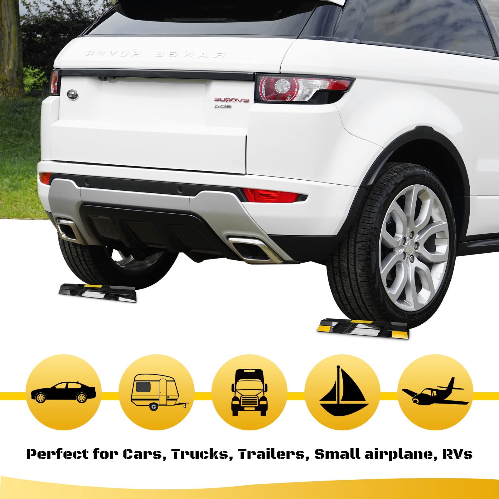 Aiqeek 2 Pcs Heavy Duty Parking Aid for Garage, Parking Gadgets Protects Car and Garage Walls, 18" L x 3.7" W x 1.8" H