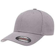 Flexfit unisex adult Cotton Twill Fitted Cap Hat, Grey, Small-Medium US