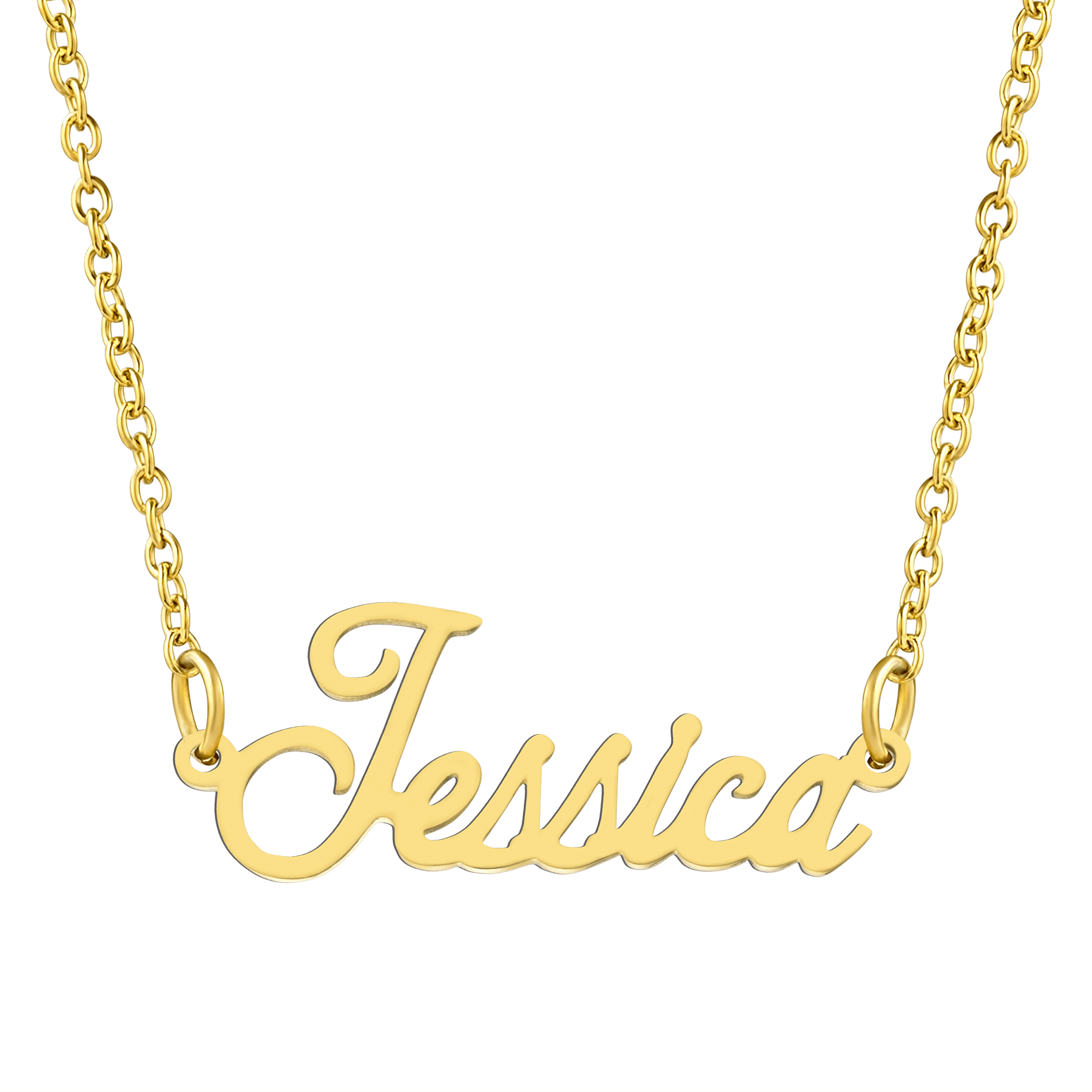 KISPER 18K Gold Plated Stainless Steel Personalized Name Pendant ...