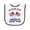 White and Black, variant on Inktastic 2026 4th of July USA Flag Baby Terry Cloth Bib