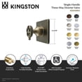 thumbnail image 4 of Kingston Brass KS3042RKX Webb Single-Handle Three-Way Diverter Valve with Square Trim Kit in Polished Brass, 4 of 5