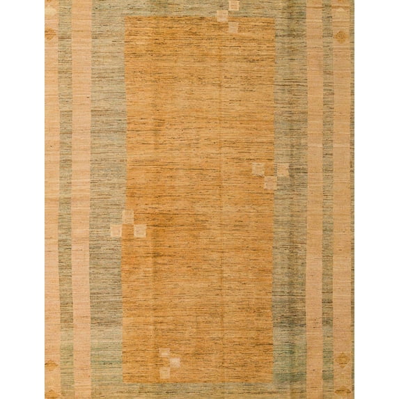 Ahgly Company Indoor Rectangle Abstract Orange Abstract Area Rugs, 7' x 10'